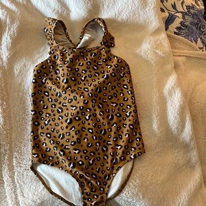 Carter’s cheetah print little girls one piece swimsuit